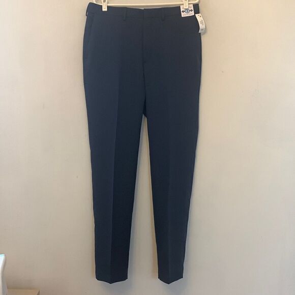 Saddlebred Traveler wrinkle free straight fit navy pants Size 34 W X 32 L NWT - Picture 1 of 9